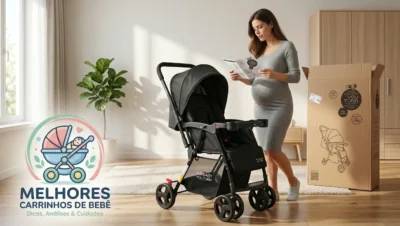 Carrinho de bebê com bebê conforto menina
