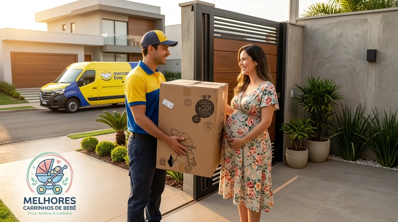 Carrinho Galzerano leve modelo Capri com fechamento guarda-chuva e rodas EVA caramelo
